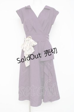 画像1: axes femme / ラップ風シャツワンピース M パープル Y-26-03-09-234-AX-OP-SZ-ZY