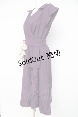 画像2: axes femme / ラップ風シャツワンピース M パープル Y-26-03-09-234-AX-OP-SZ-ZY