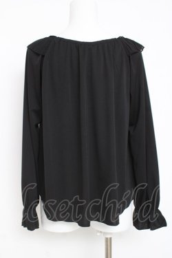 画像2: axes femme / 花刺繍レースカットソー  黒 Y-26-03-09-027-AX-TO-SZ-ZY