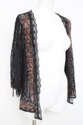 axes femme / フラワー刺繍レースカーデ/ミュルーズ染織美術館コラボ M 黒 Y-26-03-09-028-AX-TO-SZ-ZY