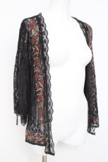 画像1: axes femme / フラワー刺繍レースカーデ/ミュルーズ染織美術館コラボ M 黒 Y-26-03-09-028-AX-TO-SZ-ZI (1)