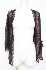 画像2: axes femme / フラワー刺繍レースカーデ/ミュルーズ染織美術館コラボ M 黒 Y-26-03-09-028-AX-TO-SZ-ZI (2)