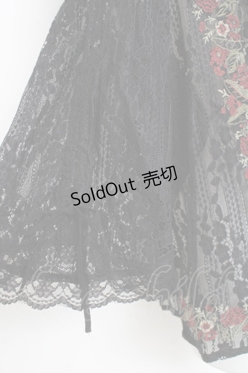 画像4: axes femme / フラワー刺繍レースカーデ/ミュルーズ染織美術館コラボ M 黒 Y-26-03-09-028-AX-TO-SZ-ZI (4)