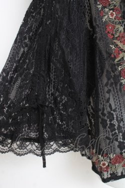 画像4: axes femme / フラワー刺繍レースカーデ/ミュルーズ染織美術館コラボ M 黒 Y-26-03-09-028-AX-TO-SZ-ZY