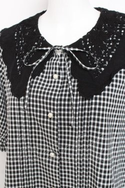 画像3: axes femme / バラ刺繍襟ブラウス F 黒 Y-26-03-09-031-AX-BL-SZ-ZY