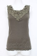 画像1: axes femme / 刺繍レースタンク  カーキ Y-26-03-09-034-AX-TO-SZ-ZI (1)