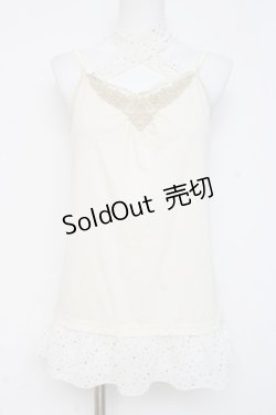 画像1: axes femme / ラメドットホルターシフォンキャミ M 生成り Y-26-03-09-004-AX-TO-SZ-ZY