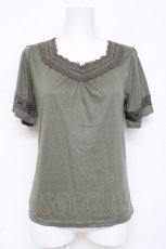 画像1: axes femme / ハシゴレース使いインナープルオーバー M カーキ Y-26-03-09-035-AX-TO-SZ-ZI (1)