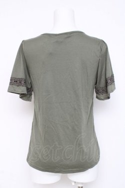 画像2: axes femme / ハシゴレース使いインナープルオーバー M カーキ Y-26-03-09-035-AX-TO-SZ-ZY