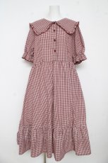 画像1: m petit by misako / AM*ギンガムCHKワンピース  赤 Y-26-03-11-038-LO-OP-SZ-ZY (1)