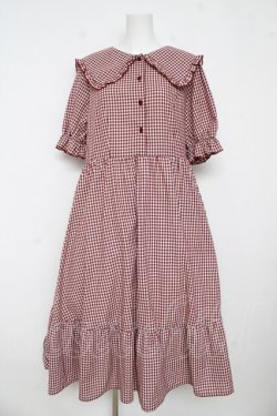 画像1: m petit by misako / AM*ギンガムCHKワンピース  赤 Y-26-03-11-038-LO-OP-SZ-ZY