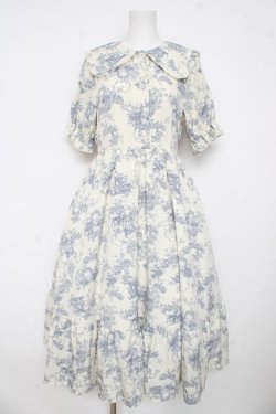 画像1: m petit by misako / トワルドジュイワンピース M 淡青 Y-26-03-11-039-LO-OP-SZ-ZY