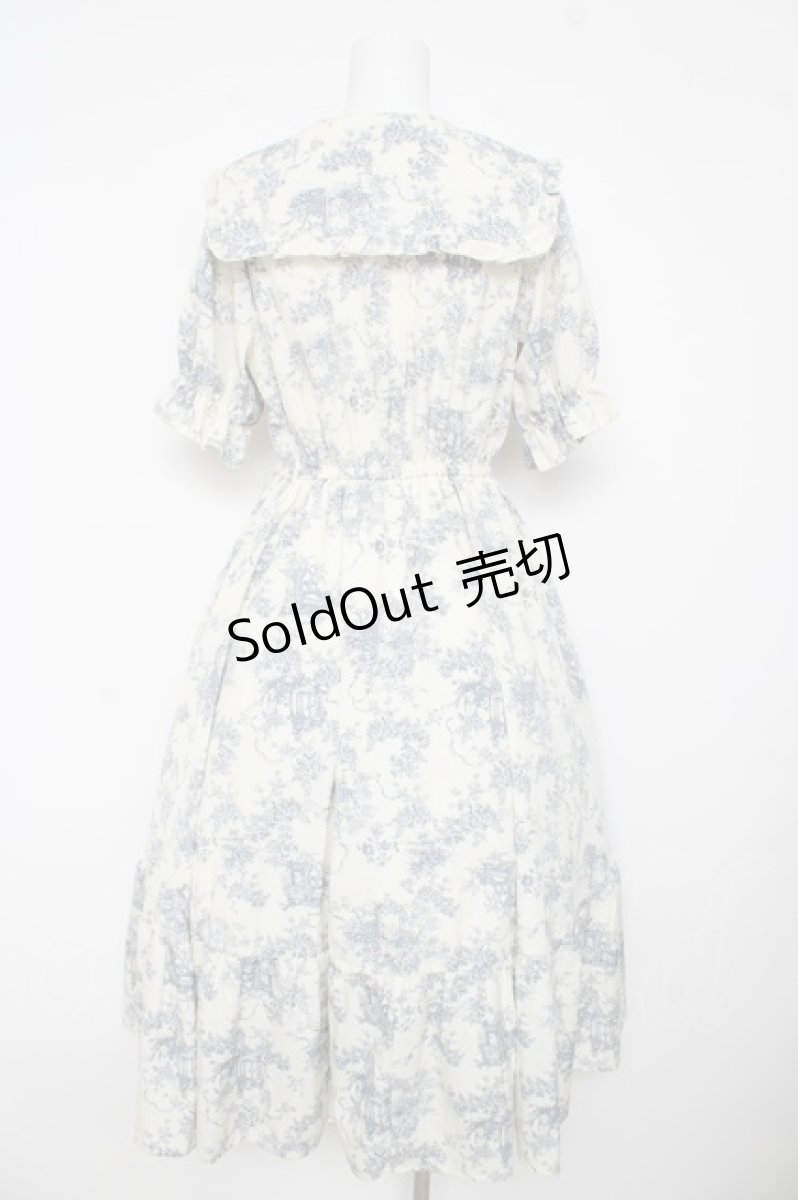 画像2: m petit by misako / トワルドジュイワンピース M 淡青 Y-26-03-11-039-LO-OP-SZ-ZY (2)