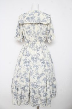 画像2: m petit by misako / トワルドジュイワンピース M 淡青 Y-26-03-11-039-LO-OP-SZ-ZY