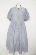m petit by misako / ストライプワンピース L 中青 Y-26-03-11-042-LO-OP-SZ-ZY