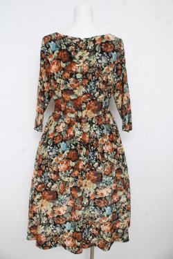 画像2: an another angelus / 絵画タッチ花柄ワンピース F 黒 Y-26-03-11-043-CA-OP-SZ-ZY