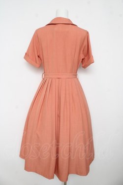 画像2: an another angelus / オープンカラーフレンチシャビーワンピース F コーラルピンク Y-26-03-11-045-CA-OP-SZ-ZY