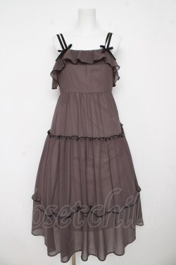 画像1: evelyn / ドット柄キャミワンピース  グレー Y-26-03-11-047-LO-OP-SZ-ZY