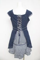 画像2: Secret Honey / バッスルギンガムワンピース 2 ネイビー Y-26-03-11-050-CA-OP-SZ-ZY (2)