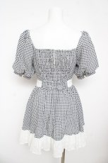 画像2: Me roir / シアーチェックワンピース  黒 Y-26-03-11-051-LO-OP-SZ-ZY (2)