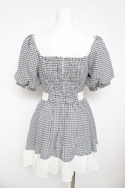 画像2: Me roir / シアーチェックワンピース  黒 Y-26-03-11-051-LO-OP-SZ-ZY