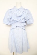 画像1: evelyn / リボンビスチェ付きシャツワンピース F サックス Y-26-03-11-057-LO-OP-SZ-ZS (1)