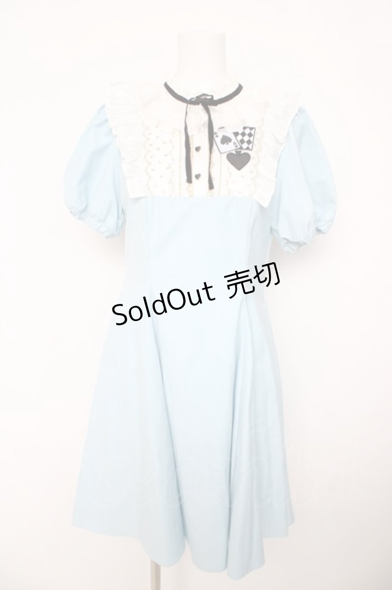 画像1: White Moon / アリス風ワンピース  サックス Y-26-03-11-058-LO-OP-SZ-ZY (1)