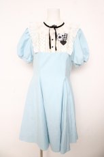 画像1: White Moon / アリス風ワンピース  サックス Y-26-03-11-058-LO-OP-SZ-ZY (1)