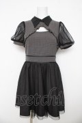 pium / ドットチュールカットアウトワンピース F グレー Y-26-03-11-059-LO-OP-SZ-ZY