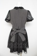 画像2: pium / ドットチュールカットアウトワンピース F グレー Y-26-03-11-059-LO-OP-SZ-ZS (2)