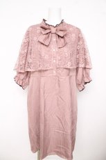 画像1: Lovely Tency / 眞白ありすコラボ レースケープワンピース  ピンク Y-26-03-11-061-LO-OP-SZ-ZY (1)
