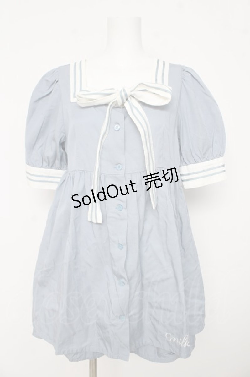 画像1: MILK / Sailor Set Up  サックス Y-26-03-11-066-ML-OP-SZ-ZY (1)