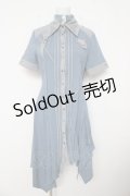 Rozen Kavalier / 2重襟シャツワンピース  ブルー Y-26-03-11-069-OO-OP-SZ-ZY