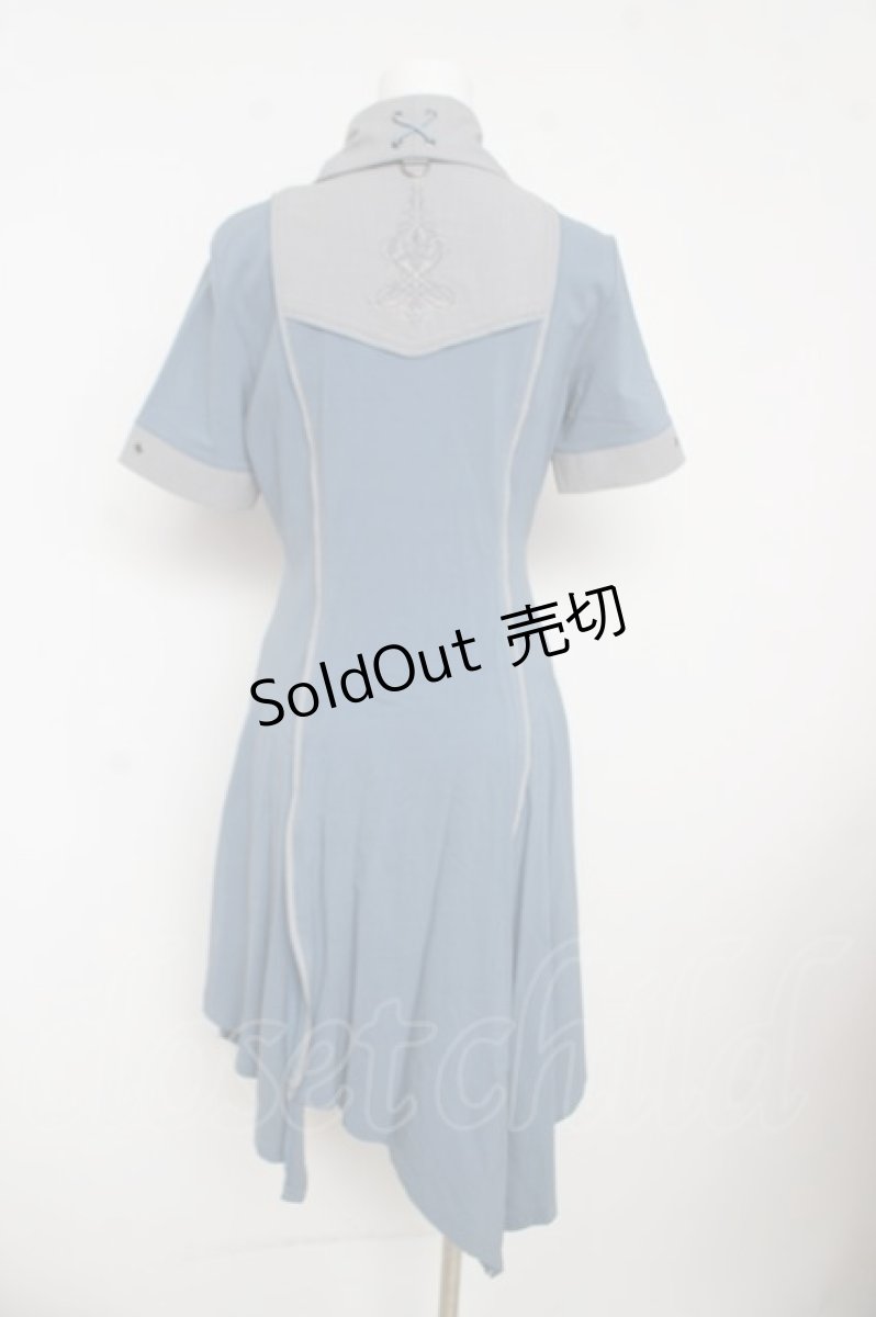 画像2: Rozen Kavalier / 2重襟シャツワンピース  ブルー Y-26-03-11-069-OO-OP-SZ-ZY (2)
