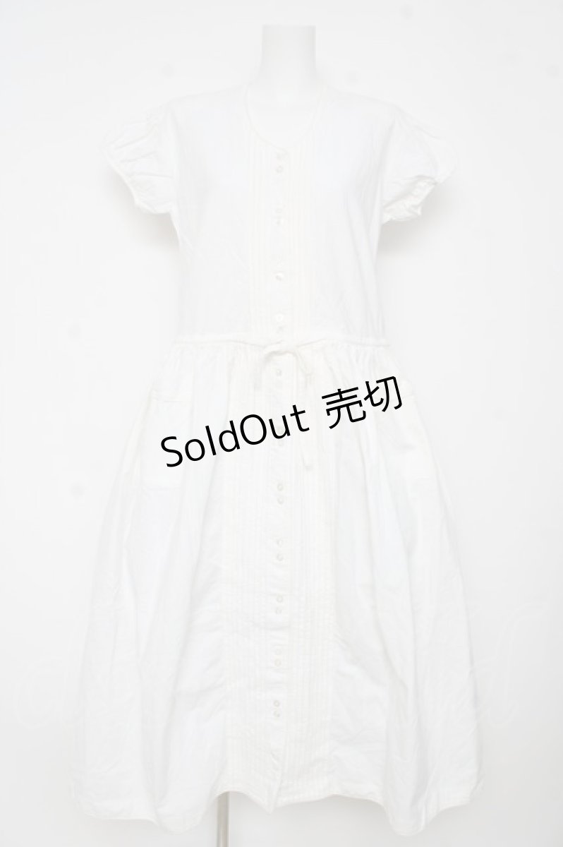 画像1: PINK HOUSE / ノーカラー半袖ワンピース F 白 Y-26-03-11-071-LO-OP-SZ-ZY (1)