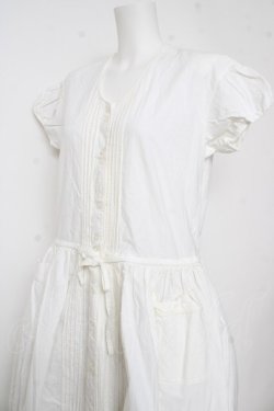 画像3: PINK HOUSE / ノーカラー半袖ワンピース F 白 Y-26-03-11-071-LO-OP-SZ-ZY