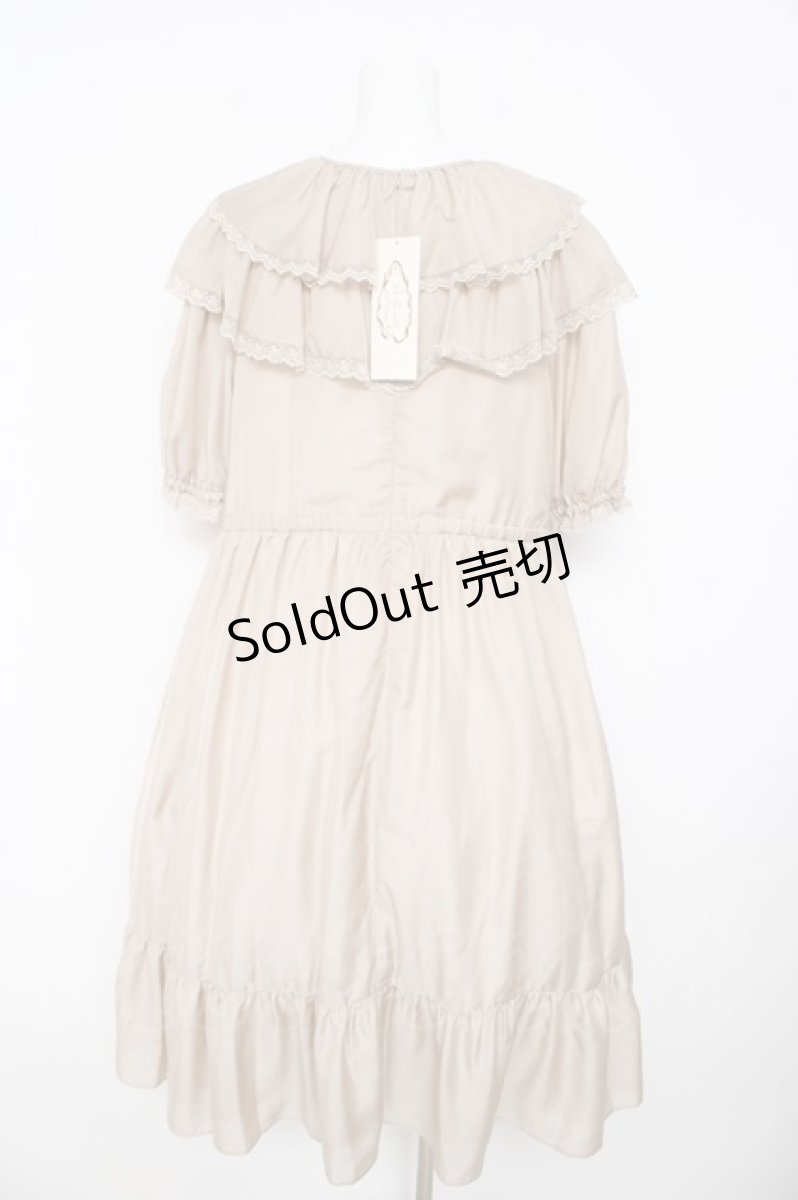 画像2: Perla nell' ostrica / フリルカラーワンピース  ベージュ Y-26-03-11-072-EL-OP-SZ-ZY (2)