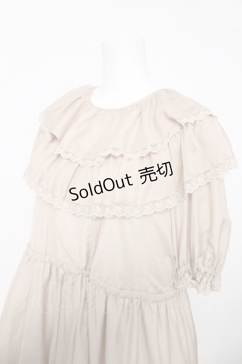 画像3: Perla nell' ostrica / フリルカラーワンピース  ベージュ Y-26-03-11-072-EL-OP-SZ-ZY (3)
