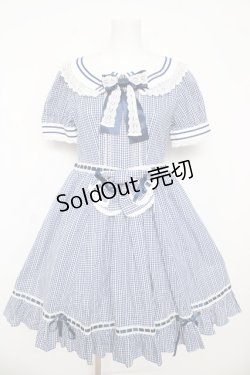 画像1: BABY, THE STARS SHINE BRIGHT / からみギンガムワンピース  ネイビー Y-26-03-11-075-BA-OP-AS-ZY