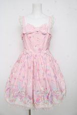 画像1: Angelic Pretty / MilkyPlanetジャンパースカート  ピンク Y-26-03-11-076-AP-OP-AS-ZY (1)