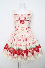 画像1: Angelic Pretty / Melty Berry PrincessジャンパースカートSet  アイボリー Y-26-03-11-077-AP-OP-AS-ZY (1)