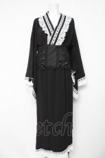 画像1: DearMyLove / ハートレースフリルセバレート浴衣 ３L 黒 Y-26-03-11-078-EL-TO-SZ-ZY (1)