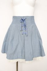 画像1: Secret Honey / 編み上げバックリボンスカート 2 ブルー Y-26-03-11-080-CA-SK-SZ-ZY (1)