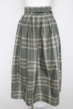 画像1: an another angelus / ビッグチェックタックスカート F グリーン Y-26-03-11-085-CA-SK-SZ-ZY