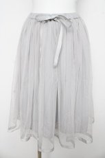 画像1: F i.n.t / リボン付きチュールスカート  グレー Y-26-03-11-086-CA-SK-SZ-ZY (1)