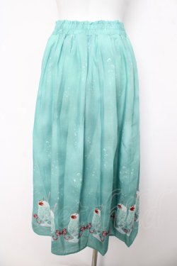 画像2: axes femme / クリームソーダ柄スカート  グリーン Y-26-03-11-090-AX-SK-SZ-ZY