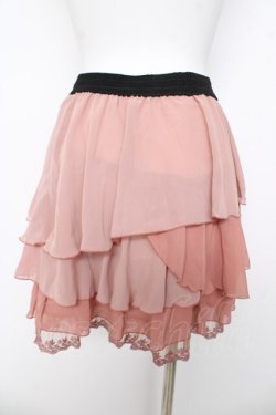 画像2: axes femme / シフォンフリルスカート M 淡ピンク Y-26-03-11-093-AX-SK-SZ-ZY