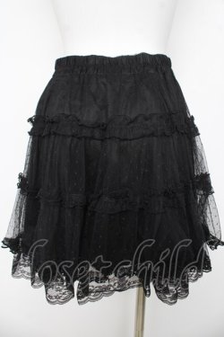 画像2: axes femme POETIQUE / チュールティアードミニスカート M 黒 Y-26-03-11-094-AX-SK-SZ-ZY