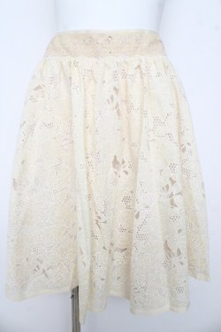 画像1: axes femme / バラ×蝶スカート M 生成り Y-26-03-11-095-AX-SK-SZ-ZY