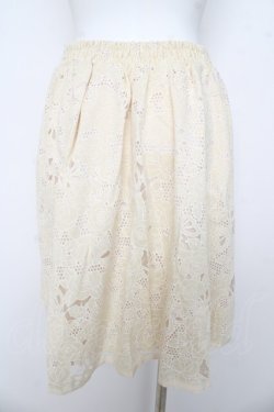 画像2: axes femme / バラ×蝶スカート M 生成り Y-26-03-11-095-AX-SK-SZ-ZY